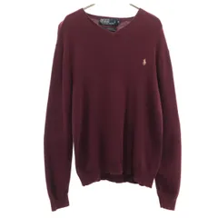 Polo by Ralph Lauren ポロバイラルフローレン 長袖 Vネック ニット M ボルドー セーター メンズ 古着