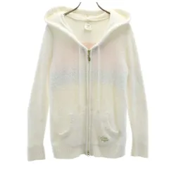 gelato pique ジェラートピケ 長袖 ジップパーカー F ホワイト ルームウェア レディース 古着