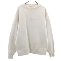 GAP ギャップ 長袖 スウェット トレーナー M アイボリー 裏起毛 メンズ 古着