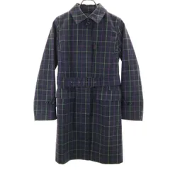 MACKINTOSH PHILOSOPHY マッキントッシュフィロソフィー 日本製 チェック柄 ステンカラーコート 38 チャコールグレー レディース 古着のサムネイル
