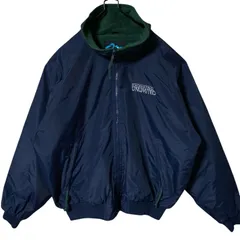ナイロン ブルゾン アウター ネイビー 2XL ジャケット メンズ 古着 長袖