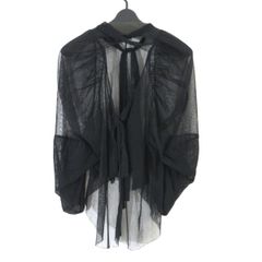 sacai ブラックシースルーカーディガン サカイ - メルカリ
