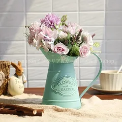 かわいい ヴィンテージ調 金属 お洒落 ガーデンインテリア ガーデン雑貨 ガーデニング プランター ガーデン 庭の装飾 庭 花瓶 雑貨 鉢植え インテリア レトロ おしゃれ 8-14