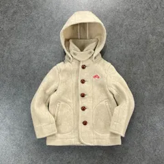 日本製 DANTON KIDS ダントン キッズ ウールモッサジャケット チンストラップ くるみボタン ベージュ系 15A-SL-001 JD-8683 WOM