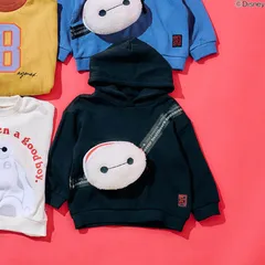 パーカー キッズ ディズニー ベイマックス 男の子 女の子 子供 秋 冬 綿100% キャラクター 140cm 130cm 120cm 110cm 100cm 90cm センチ かっこいい おしゃれ 黒 青 トレーナー フーディー スウェット クリスマス