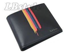 ポールスミス　財布　メンズ　二つ折り財布　Paulsmith　メンズ　財布　ポール・スミス　ブランド　サイフ　ポールスミス　プリント　ペイントストライプ牛革　二つ折り財布　ポールスミス　イタリア製