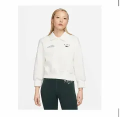 NIKE ナイキ 長袖Tシャツ オーバーサイズ クロップド フリース ポロ スウェットシャツ Sサイズ 新品