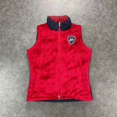 大人可愛い【マリクレール】スポーツ ロング ベスト ゴルフ ワッペン M
