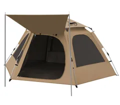 新品 DesertFox テント 2人用 ワンタッチ コンパクト軽軽量 撥水加工素材 自立式 二重層構造 4シーズン 簡単設営 初心者向け UVカット 通気防風防雨 収納袋付きLJ-XH