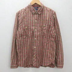 G■アールニューボールド/R.NEWBOLD 長袖シャツ/チェック柄【XL】オレンジ系/men's/82【中古】■
