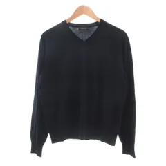 バーニーズニューヨーク BARNEYS NEW YORK ニット セーター 長袖 Vネック 薄手 紺 /UOのサムネイル