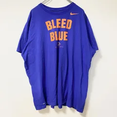 【3点以上まとめ買いで20%OFF】古着 used　NIKE　ナイキ　DRI‐FIT　半袖クルーネックロゴプリントTシャツ　BLEED BLUE　青　XXLサイズ
