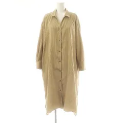 チャオパニック ティピー CIAOPANIC TYPY コーデュロイシャツワンピース ロング スキッパー F ベージュ /CX ■OS ■GY39 ■AX