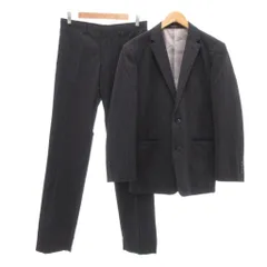 コムサイズム COMME CA ISM スーツ セットアップ テーラードジャケット パンツ ピンストライプ M ブラック /UO