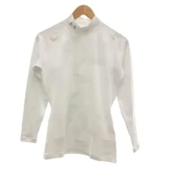 アンダーアーマー UNDER ARMOUR タグ付き コールドギア ゴルフウェア モックネックシャツ 長袖 S M 白 グレー /UO
