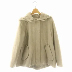 エフデ ef-de ウール フード付きジャケット カシミヤ混 ジップアップ 7 ライトグレー /ES ■OSのサムネイル