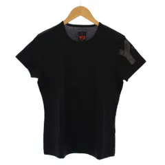 ワイスリー Y-3 ヨウジヤマモト Tシャツ 半袖 クルーネック ストレッチ ロゴ プリント ワンカラー M 黒 ブラック /BBのサムネイル