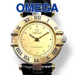 美品 稼働 オメガ コンステレーション ミニ K18 コンビ クォーツ 時計