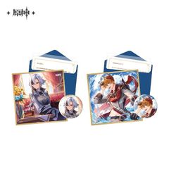 原神 アルレッキーノ 命定の日 運命の日 誕生日 ギフトセット 缶バッジ 色紙 原神 召使 アルレッキーノ 命定の日 誕生日 ギフトセット 色紙 缶