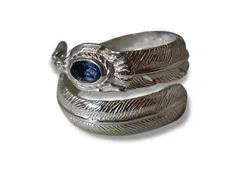 ロンドンブルートパーズ リング フェザー シルバー925 羽根 指輪