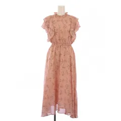 トッコ TOCCO ワンピース ロング 半袖 フリル 花柄 M ピンク /BM