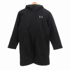 アンダーアーマー UNDER ARMOUR ベンチコート ジャケット ロゴ プリント ジップアップ YXL 160cm 黒 ブラック /HO◆ 1220