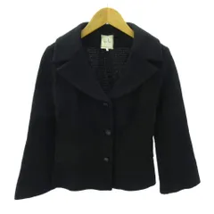 シビラ SYBILLA 美品 ジャケット ブルゾン ウール ショート丈 M 黒 ブラック 0914 ■YHS3のサムネイル