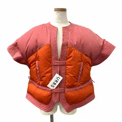 アーバンリサーチ URBAN RESEARCH タグ付き DOWN VEST ダウンベスト ジャケット バイカラー iI-DO01-BSL27 F ピンク オレンジ /VU△ 0304