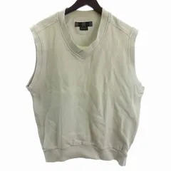 ナイキゴルフ NIKE GOLF ニットベスト プルオーバー コットン アイボリー M ■GY12