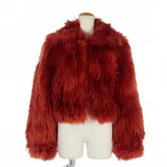 メゾンマルジェラ Maison Margiela 17AW クロップド ファージャケット ブルゾン 36 オレンジ 茶 S20AM0170のサムネイル