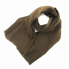 ユナイテッドアローズ UNITED ARROWS Nicky ニッキー per パー カシミヤマフラー ストール フリンジ 茶 ブラウン /GVのサムネイル