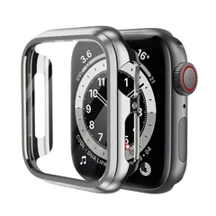 KIMOKU コンパチブル Apple Watch ケース Series SE2/SE/9/8/7/6/5/4 40mm PC+TPE材質 保護ケース 高耐久 耐衝撃 コンパチブルアップルウォッチ ケース超軽量 保護カバー シルバー
