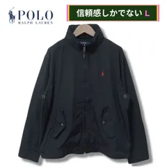 ポロラルフローレン Polo by Ralph Lauren ナイロンジャケット ブルゾン L 相当 ブラック ロゴ刺繍 90s ヴィンテージ Vintage アメカジ ストリート Y2K 古着 C860