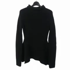 カルヴェン CARVEN ペプラムニット ハイネックセーター S ブラック 黒のサムネイル