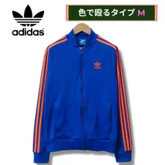 アディダス オリジナルス adidas Originals スーパースターTT トラックジャケット M ブルー オレンジ ジャージ SST 刺繍ロゴ ストリート Y2K アメカジ スポーツミックス 古着 C463