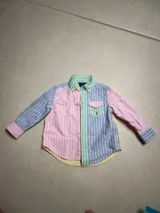 ポロラルフローレン キッズ マルチ ストライプ シャツ 2T