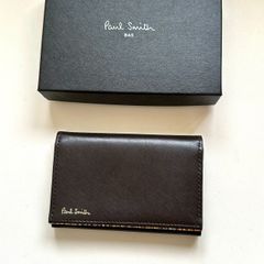 Paul Smith 名刺入れ 新品未使用品 ストライプポイント ダークブラウン