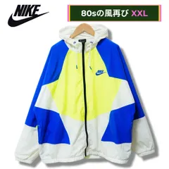 ナイキ NIKE ナイロンジャケット ウインドランナー XXL ホワイト×ブルー×イエロー ロゴ刺繍 マルチカラー 90s風 ラグラン オーバーサイズ ビッグシルエット ゆるだぼ ストリート Y2K スポーツミックス 古着 C461