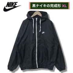 ナイキ NIKE ナイロンジャケット ウインドランナー XL ブラック ラグランスリーブ ロゴ刺繍 スウッシュ 90s風 オーバーサイズ ビッグシルエット ゆるだぼ ストリート Y2K スポーツミックス 古着 D160