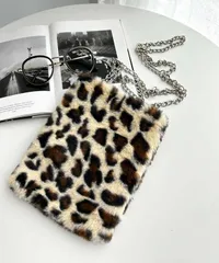 新品未開封 WEGO ウィーゴー ファーチェーンミニショルダー レオパード ひょう柄 WE23WN09-SG0005  管理番号：45