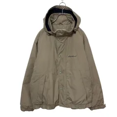 【Eddie Bauer】 90s 白タグ ワンポイントロゴ フード収納ダウンジャケット S-3409