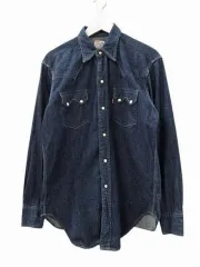 リーバイス Levi's 90s ショートホーン デニムウエスタンシャツ バレンシア工場 USA製 ブルー L