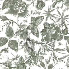 Homya 壁紙シール 花柄 剥がせる壁紙 防水 リメイクシート DIYシール PVC ウォールステッカー 10m のり付き グリーンR11217