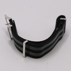 OMEGA 純正 NATO ストラップ ブラック＆ホワイト 19-20mm 美品 - メルカリ