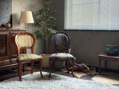 オーク材 アンティーク ビンテージ レザーチェア ダイニングセット RH