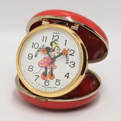 ディズニー ミニーマウス QZ キャラクター文字盤 置時計 KRH 2000000 NSK