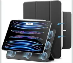 ★ESR iPad Pro 11インチ ケース 第4/3/2/1世代(2022/2021/2020/2018)専用 マグネット吸着式 Pencil 2対応 三つ折スタンド オートスリープ/ウェイク機能 Reboundシリーズ ブラック