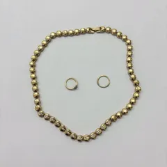 3点 セット SET / メッキ ネックレス 925 リング サイズ 1~2 号 位 708-0005