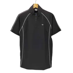 ナイキ NIKE 00s グレータグ ロゴ刺繍 メッシュ ハーフジップTシャツ メンズ JPN：L 