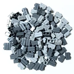 レゴ 正規品 中古 レンガ ダークグレー・ライトグレー 120個 レゴブロック【管理番号：2392】